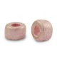 DQ Greek Ceramic beads 9mm Gold spot - Pink